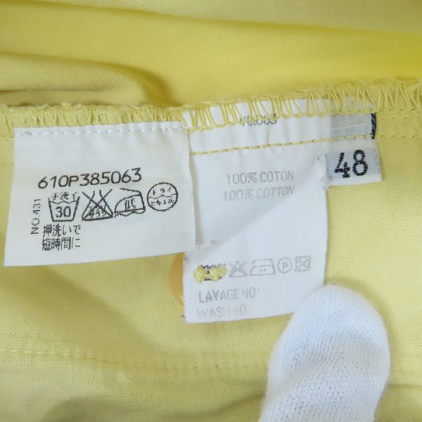 実際に弊社で買取させて頂いたMaison Martin Margiela 10/メゾンマルタンマルジェラ ここのえタグ コットン カラーパンツ イエロー/48の画像 4枚目