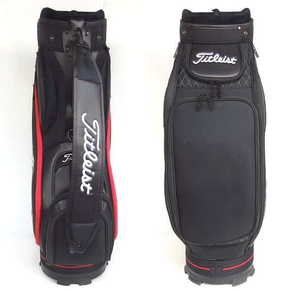 実際に弊社で買取させて頂いたTitleist/タイトリスト ゴルフ 6分割キャディバッグ ブラックの画像 2枚目
