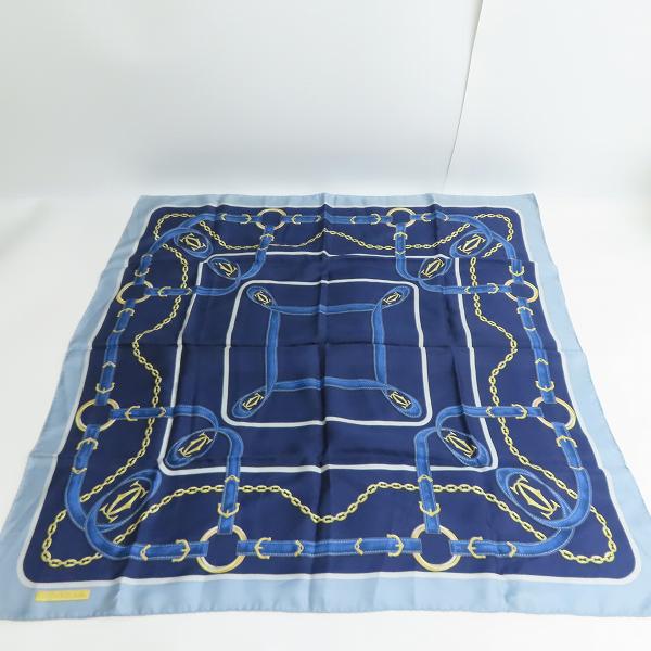 実際に弊社で買取させて頂いたCartier/カルティエ チェーン総柄 大判ストールの画像 3枚目