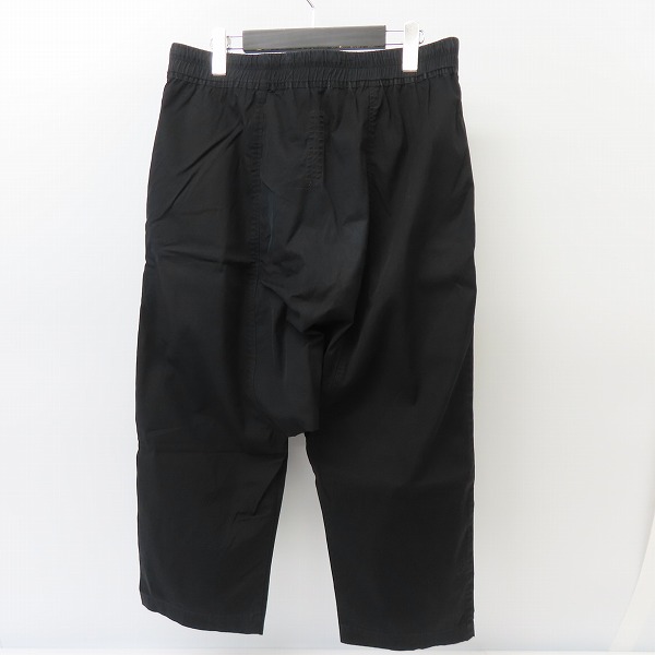 実際に弊社で買取させて頂いたRick Owens/リックオウエンス ドローストリングクロップドパンツ RU18S5381-TE ブラック/50の画像 1枚目