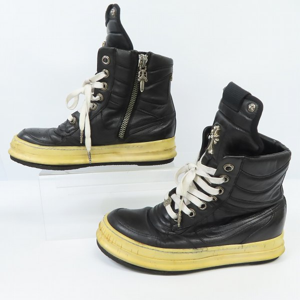 実際に弊社で買取させて頂いた【難有り】Rick Owens×CHROME HEARTS/リックオウエンス×クロムハーツ 初期 ジオバスケット/ジオダンク スニーカー/41の画像 3枚目