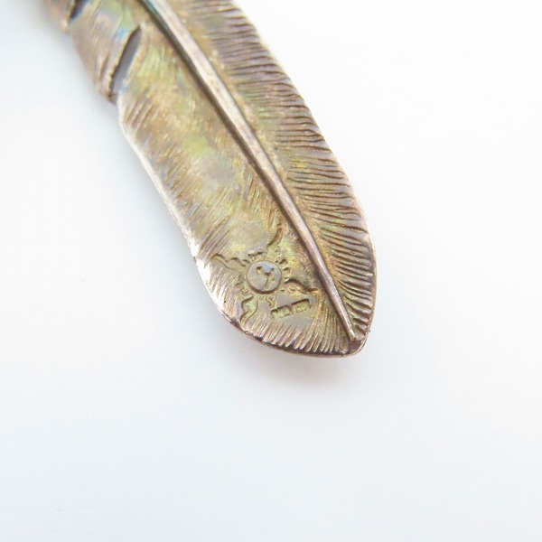 実際に弊社で買取させて頂いたFIRST ARROWS/ファーストアローズ ターコイズ フェザー ペンダント 右向きの画像 4枚目