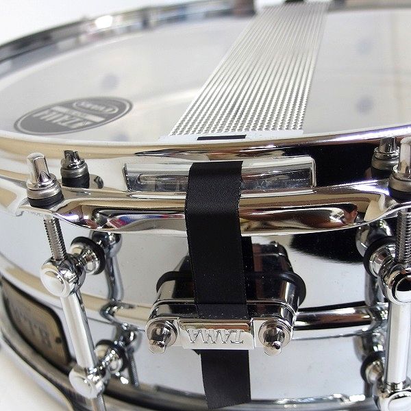 実際に弊社で買取させて頂いた★TAMA/タマ S.L.P Steel Shell/スチールシェル スネアドラム 14x5 ソフトケース付の画像 7枚目