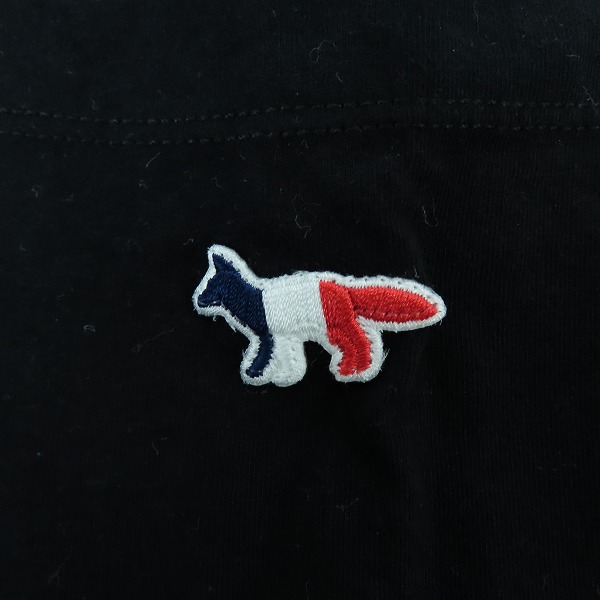 実際に弊社で買取させて頂いたMAISON KITSUNE/メゾンキツネ キツネ刺繍 胸ポケット Tシャツ/ブラック/Mの画像 5枚目