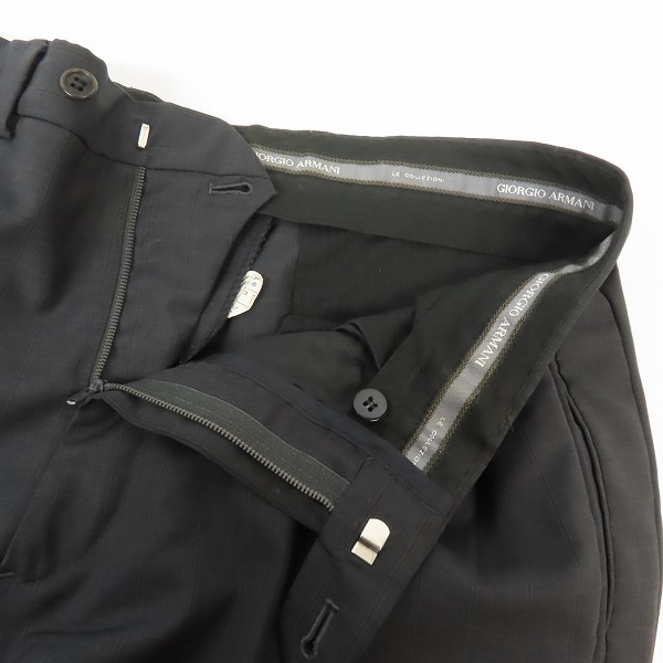実際に弊社で買取させて頂いたGIORGIO ARMANI/ジョルジオアルマーニ 3B ストライプ テーラードジャケット/スラックス セットアップ/48の画像 4枚目