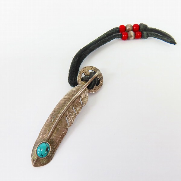 実際に弊社で買取させて頂いたFIRST ARROWS/ファーストアローズ ターコイズ フェザー ペンダント 右向き