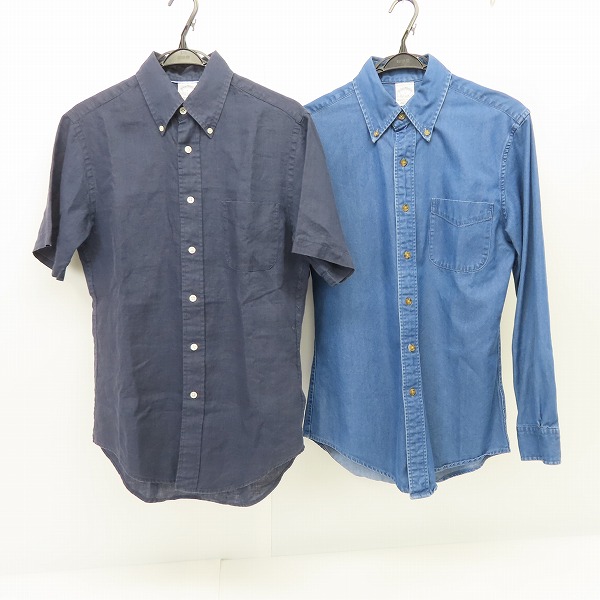 実際に弊社で買取させて頂いたBROOKS BROTHERS/ブルックスブラザーズ ボタンダウンシャツ 長袖/半袖 2点セット