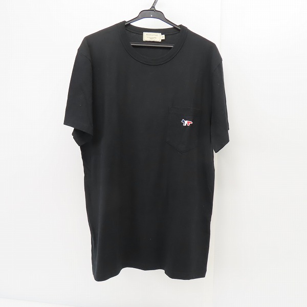 実際に弊社で買取させて頂いたMAISON KITSUNE/メゾンキツネ キツネ刺繍 胸ポケット Tシャツ/ブラック/M
