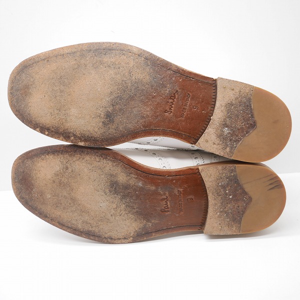 実際に弊社で買取させて頂いたPaul Smith/ポールスミス ビジネスシューズ/ドレスシューズ ウイングチップ ホワイト /9の画像 3枚目