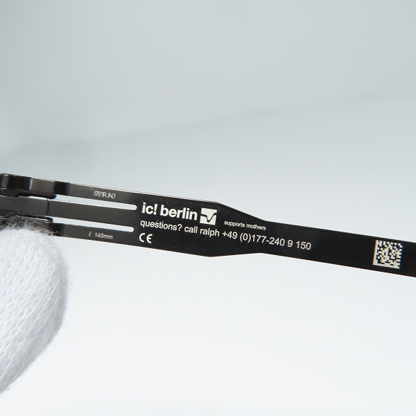 実際に弊社で買取させて頂いたic! berlin/アイシーベルリン HEIDELBEERE/ハイデルベーレ メガネフレーム/アイウェア M5104023801007frの画像 4枚目