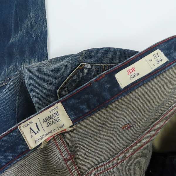 実際に弊社で買取させて頂いたARMANI JEANS/アルマーニジーンズ JDF slim デニム ジーン W31の画像 3枚目