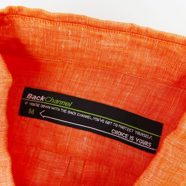 実際に弊社で買取させて頂いたBack Channel/バックチャンネル B.D. シャツ オレンジ/Mの画像 2枚目