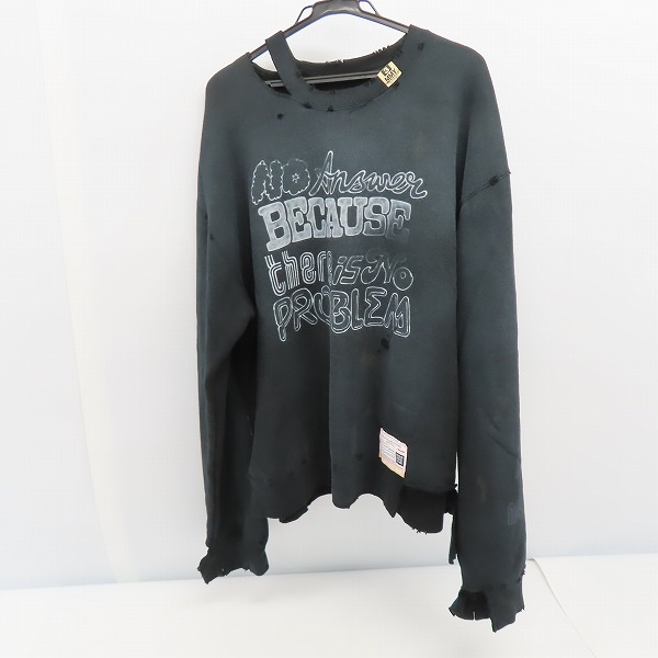 実際に弊社で買取させて頂いたMaison MIHARA YASUHIRO/メゾン ミハラヤスヒロ ダメージディテール スウェットシャツ A08PO552/44