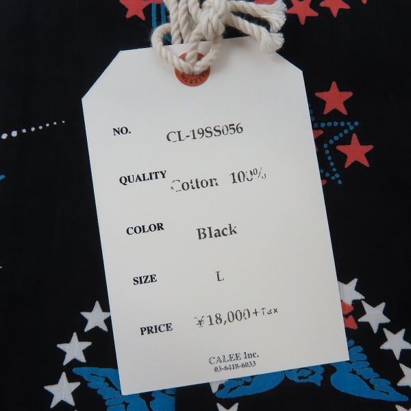 実際に弊社で買取させて頂いた【未使用】CALEE/キャリー ネイティブ イーグル 半袖 シャツ CL-19SS056/Lの画像 4枚目