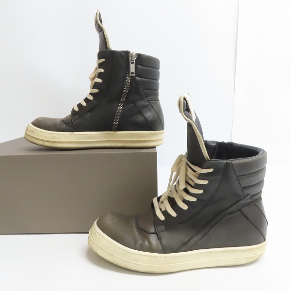 実際に弊社で買取させて頂いたRick Owens/リックオウエンス ジオバスケット サイドジップスニーカーRU18F1894/41.5の画像 3枚目