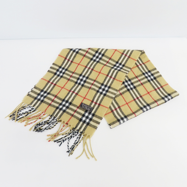 実際に弊社で買取させて頂いたburberrys/バーバリーズ チェック柄 ウールマフラー