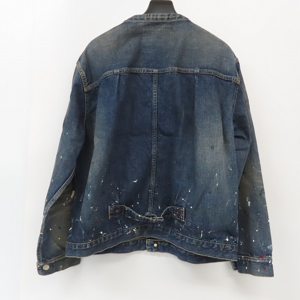 実際に弊社で買取させて頂いたCALEE/キャリー 1ST ノーカラー デニムジャケット CL-20SS031/Lの画像 1枚目