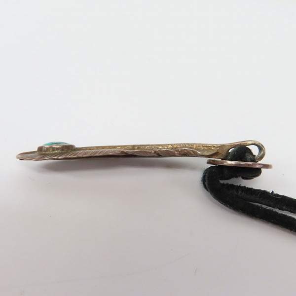 実際に弊社で買取させて頂いたFIRST ARROWS/ファーストアローズ ターコイズ フェザー ペンダント 右向きの画像 2枚目