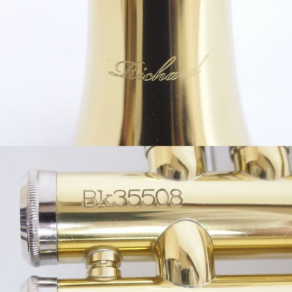 実際に弊社で買取させて頂いた★Richard/リチャード トランペット ゴールド ハードケース付 の画像 4枚目