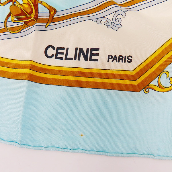 実際に弊社で買取させて頂いたCELINE/セリーヌ 総柄 シルク スカーフの画像 2枚目
