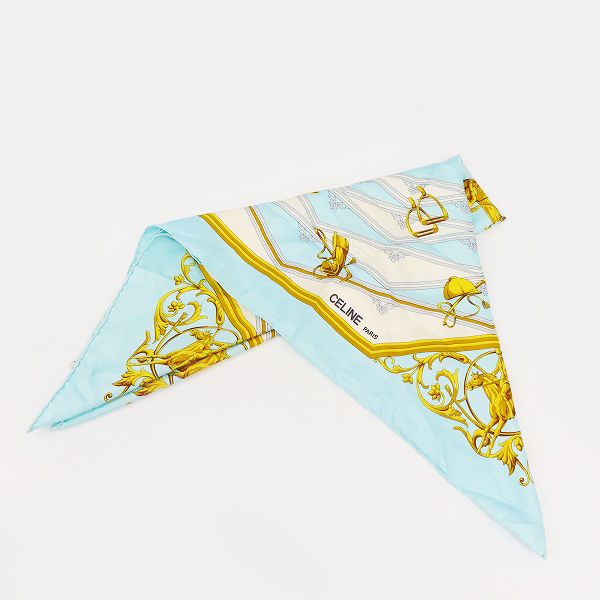 実際に弊社で買取させて頂いたCELINE/セリーヌ 総柄 シルク スカーフ