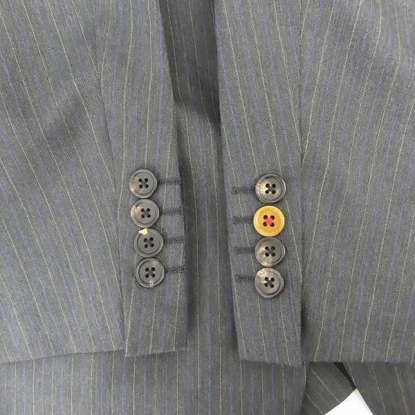 実際に弊社で買取させて頂いたPaul Smith/ポールスミス ストライプ柄 ウールテーラード ジャケット/Sの画像 6枚目