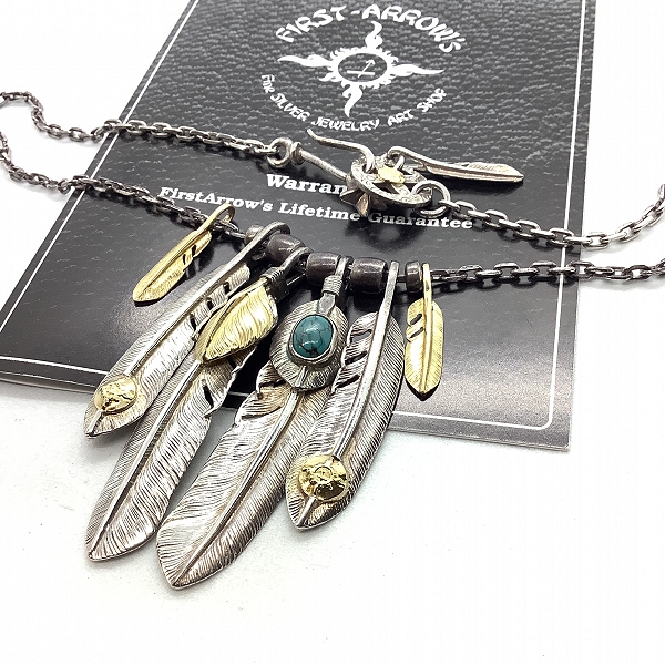 実際に弊社で買取させて頂いた【証明書】FIRST ARROWS/ファーストアローズ K18 ターコイズ フェザーネックレス