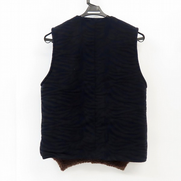 実際に弊社で買取させて頂いたCALEE/キャリー 中ボア ゼブラ柄 ベスト /Lの画像 1枚目