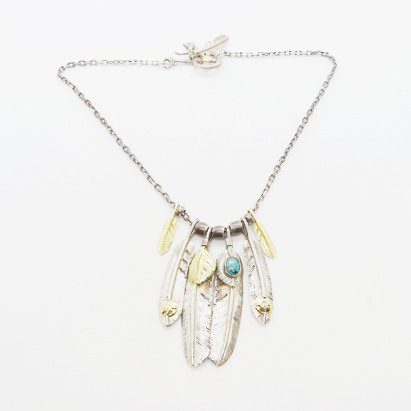 実際に弊社で買取させて頂いた【証明書】FIRST ARROWS/ファーストアローズ K18 ターコイズ フェザーネックレスの画像 6枚目