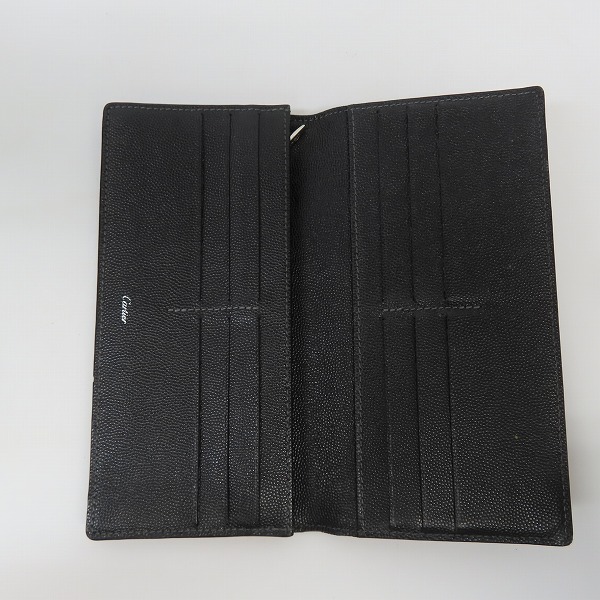 実際に弊社で買取させて頂いたCartier/カルティエ  サントス ドゥ カルティエ レザー 二つ折り長財布の画像 3枚目