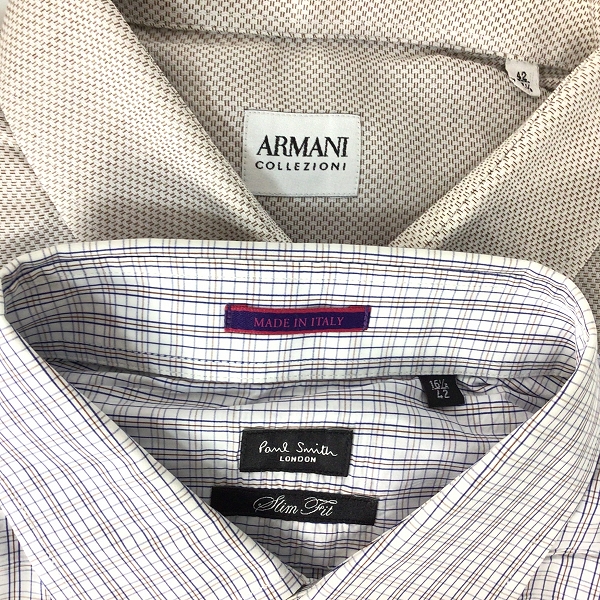 実際に弊社で買取させて頂いた【おまとめ品/未使用品含む】ANTONUCCI/ポールスミス/アルマーニ コレッツォーニ 他 Yシャツ/ボタンシャツ 等の画像 1枚目