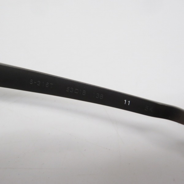 実際に弊社で買取させて頂いた999.9/フォーナインズ ハーフリム メガネフレーム/アイウェア S-316Tの画像 4枚目