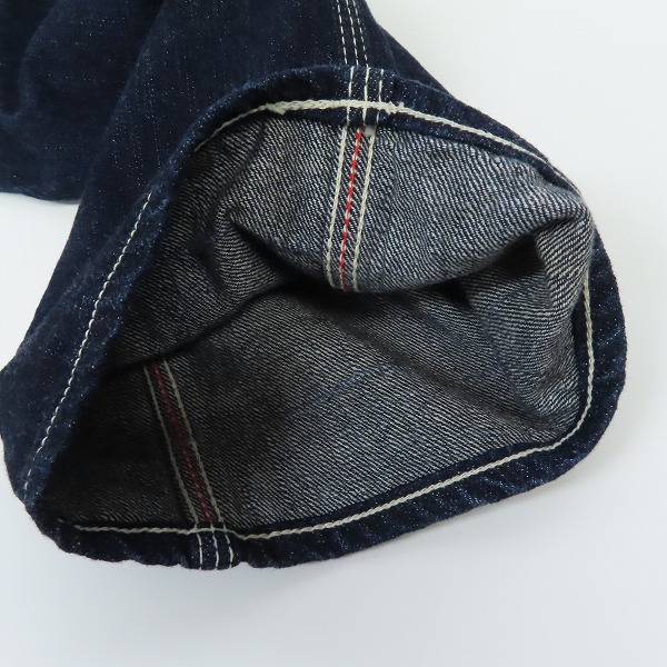 実際に弊社で買取させて頂いたTHE FLAT HEAD/フラットヘッド ヒッコリーストライプ 切返し ダブルニーペインターパンツ PN-10W/32の画像 5枚目