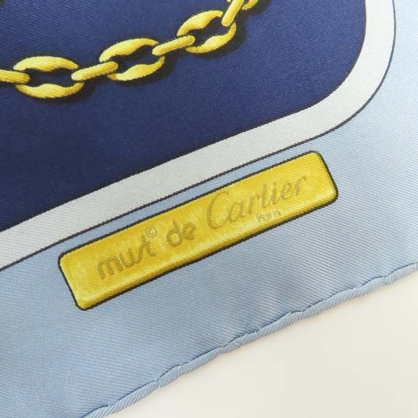 実際に弊社で買取させて頂いたCartier/カルティエ チェーン総柄 大判ストールの画像 1枚目