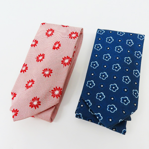 実際に弊社で買取させて頂いたHUGO BOSS/ヒューゴボス 花柄 ネクタイ 2点セット