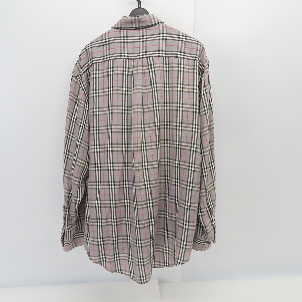 実際に弊社で買取させて頂いたBurberrys/バーバリー チェック ボタンダウンシャツ/43（XL）の画像 1枚目
