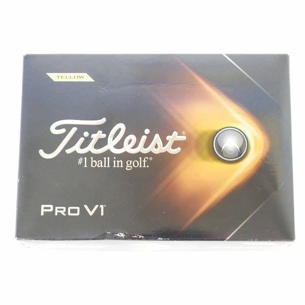実際に弊社で買取させて頂いた【未使用】Titleist/タイトリスト PRO V1 ゴルフボール イエロー 1ダースの画像 2枚目