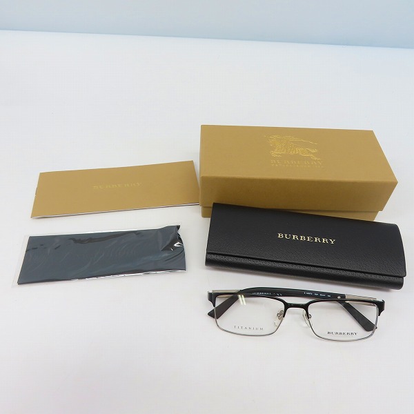 実際に弊社で買取させて頂いたBURBERRY/バーバリー フルリム メガネフレーム/アイウェア 1296TDの画像 9枚目