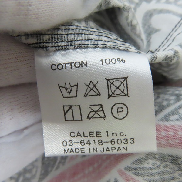 実際に弊社で買取させて頂いたCALEE/キャリー 花柄 アロハシャツ/ハワイアンシャツ/L の画像 3枚目