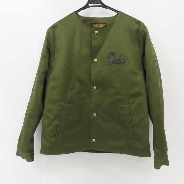 実際に弊社で買取させて頂いたCALEE/キャリー ノーカラー ジャケット レザーパッチ /L