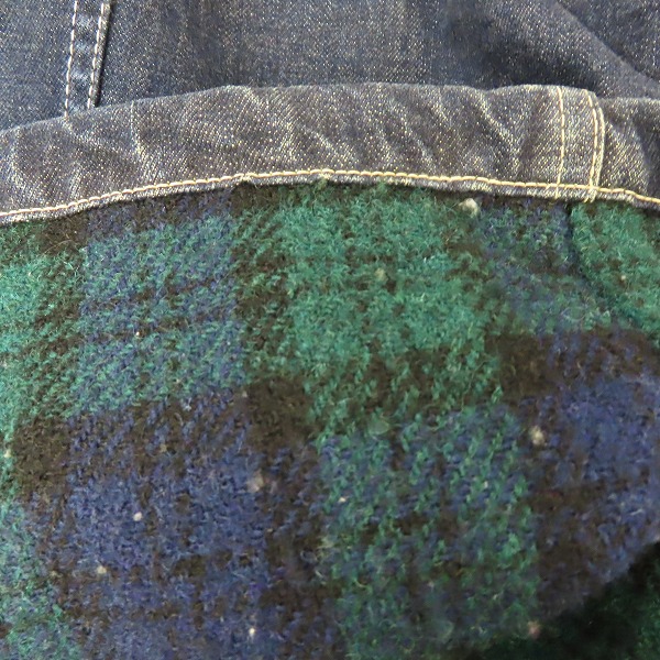 実際に弊社で買取させて頂いたJOURNAL STANDARD/ジャーナルスタンダード×HARRIS TWEED/ハリスツイード デニムジャケット/5-2060-1600-4/Mの画像 8枚目