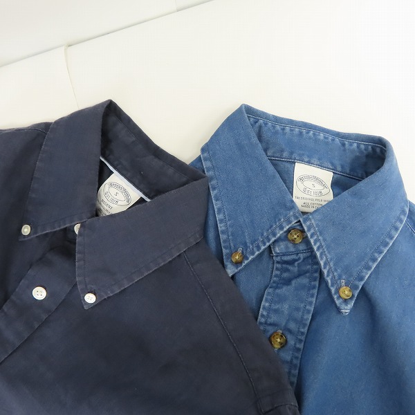 実際に弊社で買取させて頂いたBROOKS BROTHERS/ブルックスブラザーズ ボタンダウンシャツ 長袖/半袖 2点セットの画像 3枚目