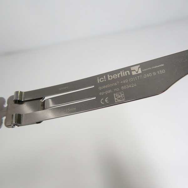 実際に弊社で買取させて頂いたic! berlin/アイシーベルリン volker b. メガネフレーム/眼鏡/アイウェア/863424の画像 6枚目