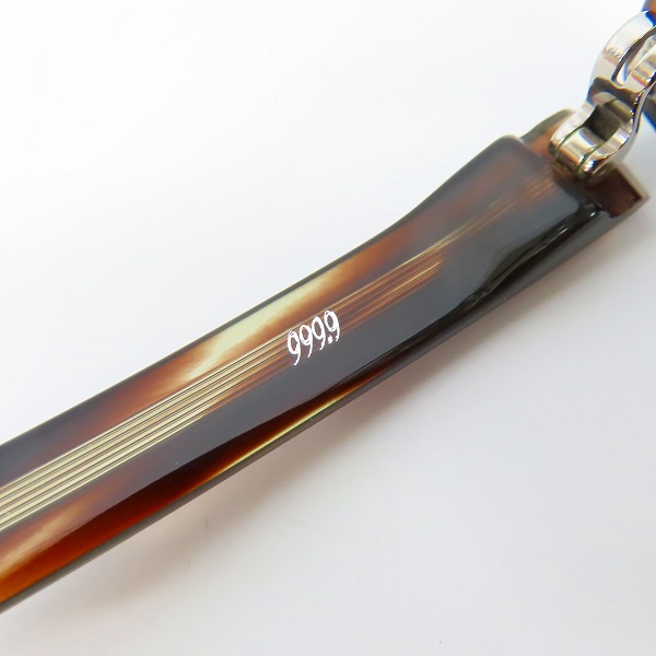 実際に弊社で買取させて頂いた999.9/フォーナインズ ウェリントン/スクエア 眼鏡フレーム/メガネフレーム NP-17の画像 5枚目