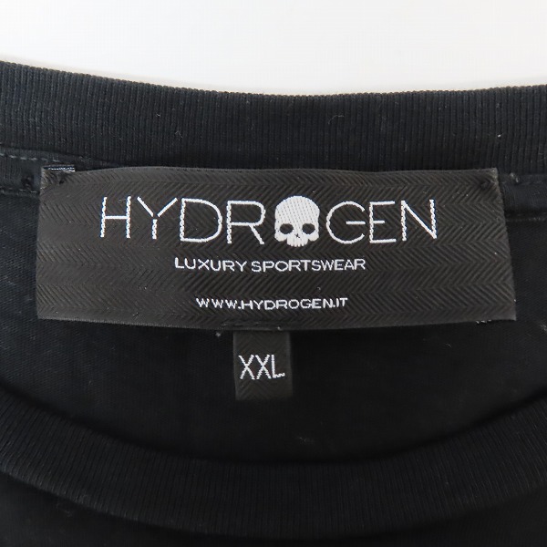 実際に弊社で買取させて頂いたHYDROGEN/ハイドロゲン Tシャツ ラインストーン/スタッズ スカルデザイン/XXLの画像 2枚目