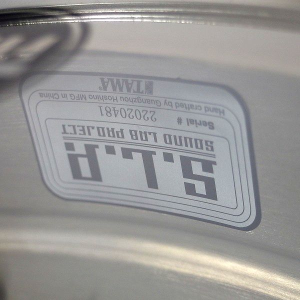 実際に弊社で買取させて頂いた★TAMA/タマ S.L.P Steel Shell/スチールシェル スネアドラム 14x5 ソフトケース付の画像 8枚目