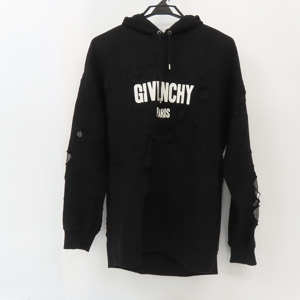 実際に弊社で買取させて頂いたGIVENCHY/ジバンシィ ヴィンテージ/ダメージ加工 ロゴプリントパーカー BW900C3Z05/M
