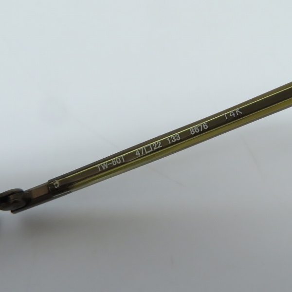 実際に弊社で買取させて頂いた999.9/フォーナインズ ツーポイント アイウエア/メガネフレーム 度入り TW-60Tの画像 6枚目