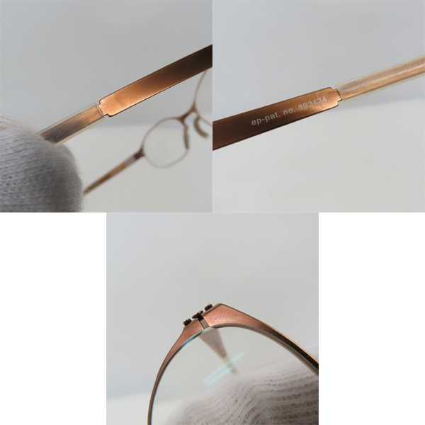 実際に弊社で買取させて頂いたic! berlin/アイシーベルリン yuki メガネフレーム/眼鏡/アイウェア/863424の画像 8枚目