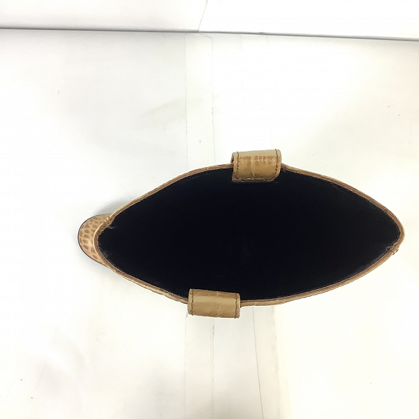 実際に弊社で買取させて頂いたEMPORIO ARMANI/エンポリオアルマーニ クロコ 型押し レザー ロングブーツ XED 918 747/38の画像 4枚目